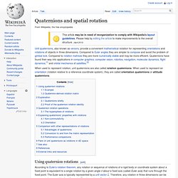 Quaternions and spatial rotation