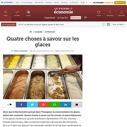Quatre choses à savoir sur les glaces