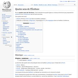 Quatre sens de l'Écriture