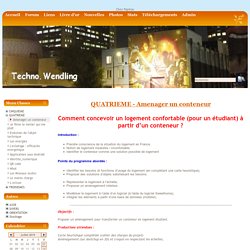 site technologie collège - Amenager un conteneur