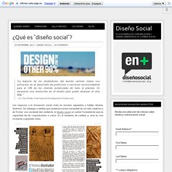 ¿Qué es “diseño social”?