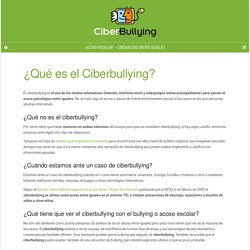 ¿Qué es el Ciberbullying?