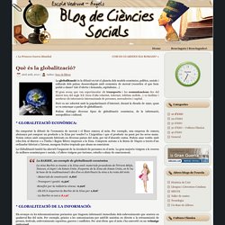 Què és la globalització?