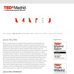 Qué es TED y TEDx