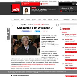 Que reste-t-il de Wikileaks ?