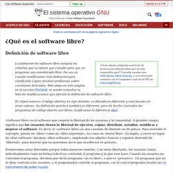 ¿Qué es Software Libre? - Proyecto GNU - Free Software Foundation (FSF)