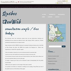 RootsWeb: Québec GenWeb
