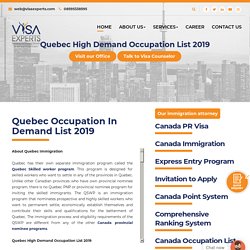 Quebec occupation in demand list 2019