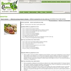 Recettes Québécoises - Bifteck au gingembre et à l'ail, relish aux concombres et aux radis marinés