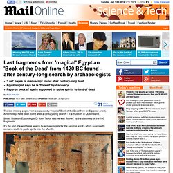 Last pages from magical Egyptian Book of the Dead found in museum in Queensland - after worldwide search by archaeologists