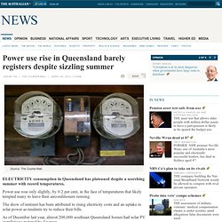 Power use rise in Queensland barely registers despite sizzling summer