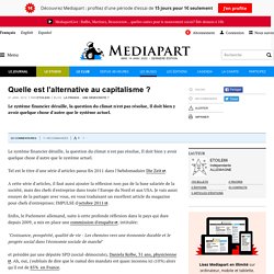 Quelle est l'alternative au capitalisme
