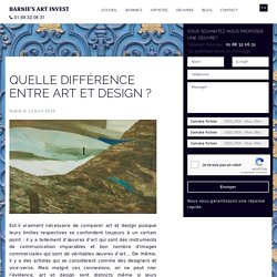 Quelle différence entre art et design ? - Barnie's Art Invest