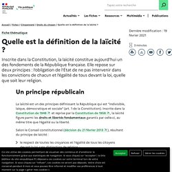 Quelle est la définition de la laïcité