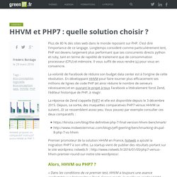 HHVM et PHP7 : quelle solution choisir ? - Green IT