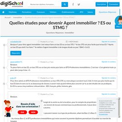 Quelles études pour devenir Agent immobilier ? ES ou STMG ? - Immobilier