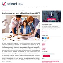 Quelles tendances pour le Digital Learning en 2017 ?