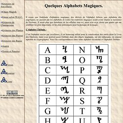 Quelques Alphabets Magiques