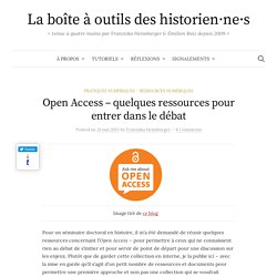 Open Access - quelques ressources pour entrer dans le débat