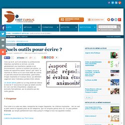 Quels outils pour écrire ?