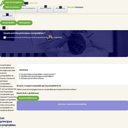Quels sont les principes comptables?
