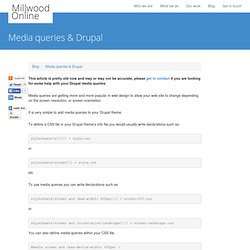 Media queries & Drupal