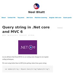 Query string in .Net core and MVC 6 – Neel Bhatt