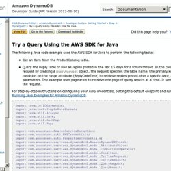 Try a Query Using the AWS SDK for Java