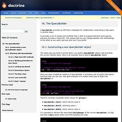 15. The QueryBuilder — Doctrine 2 ORM 2 documentation