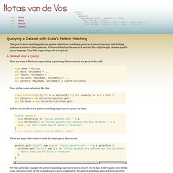 Querying a Dataset with Scala's Pattern Matching