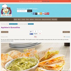 Applebee's Quesadillas