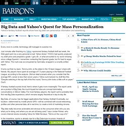 Big Data and the Quest for Mass Personalization