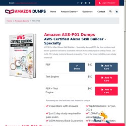 Amazon AXS-P01 Dumps Question Answers - AWS Certified Alexa Skill Builder - Specialty Exam