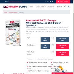 Amazon AXS-C01 Dumps Question Answers - AWS Certified Alexa Skill Builder - Specialty Exam
