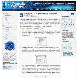 How To Install SCP and SSH On Windows 7 Using Cygwin
