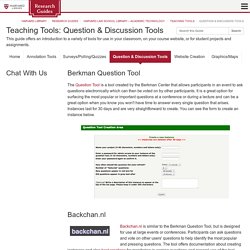 Question & Discussion Tools - Teaching Tools - Research Guides at Harvard Library