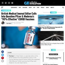 British Medical Journal Editor Calls Into Question Pfizer & Moderna’s “95% Effective” COVID Vaccines