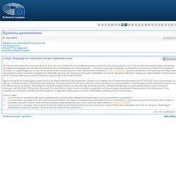 PARLEMENT EUROPEEN - Réponse à question E-003449-14 Étiquetage de l'origine des viandes, notamment ovines