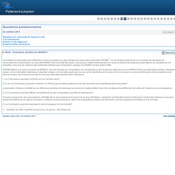 PARLEMENT EUROPEEN - Réponse à question N°E-012049-13 Évaluation sanitaire du MON810