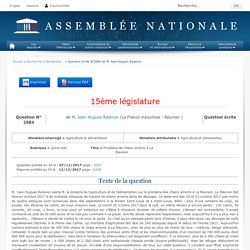JO ASSEMBLEE NATIONALE 12/12/17 Au sommaire : QE 2684 outre-mer - Problème de chiens errants à La Réunion