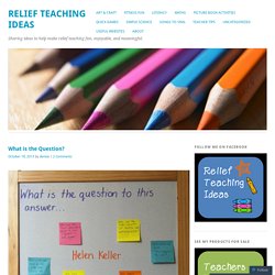 Relief Teaching Ideas