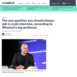 Adam Grant: The one question you should always ask in a job interview