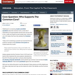 Core Question: Who Supports The Common Core?