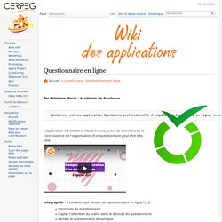 Questionnaire en ligne — Applications