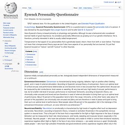 Eysenck Personality Questionnaire