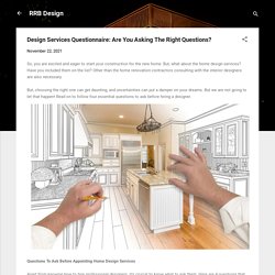 Design Services Questionnaire: Are You Asking The Right Questions?