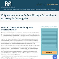 15 Questions to Ask Before Hiring a Car Accident Attorney in Los Angeles - M&Y Personal Injury Lawyers