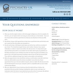 Your Questions Answered - Psychiatry-UK