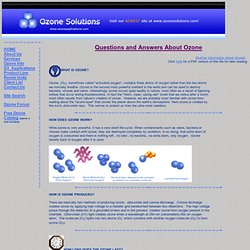 Questions and Answers About Ozone