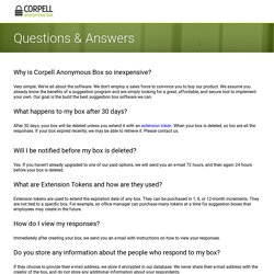 Questions & Answers - Corpell Anonymous Box